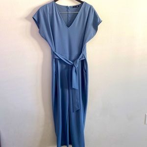 Express Muted Blue Jumpsuit ShortSleeve